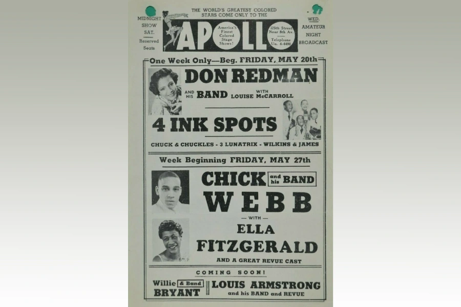 Афиша театра «Аполло», 1938 год