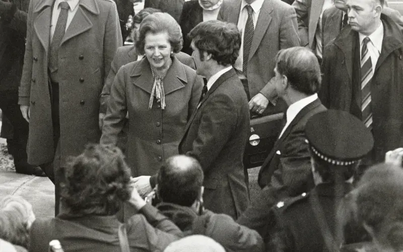 Маргарет Тэтчер во время визита в Солфорд. Фото: University of Salford Press Office Маргарет Тэтчер во время визита в Солфорд. Фото: University of Salford Press Office