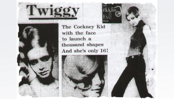 Одно из первых упоминаний Твигги в прессе Одно из первых упоминаний Твигги в прессе